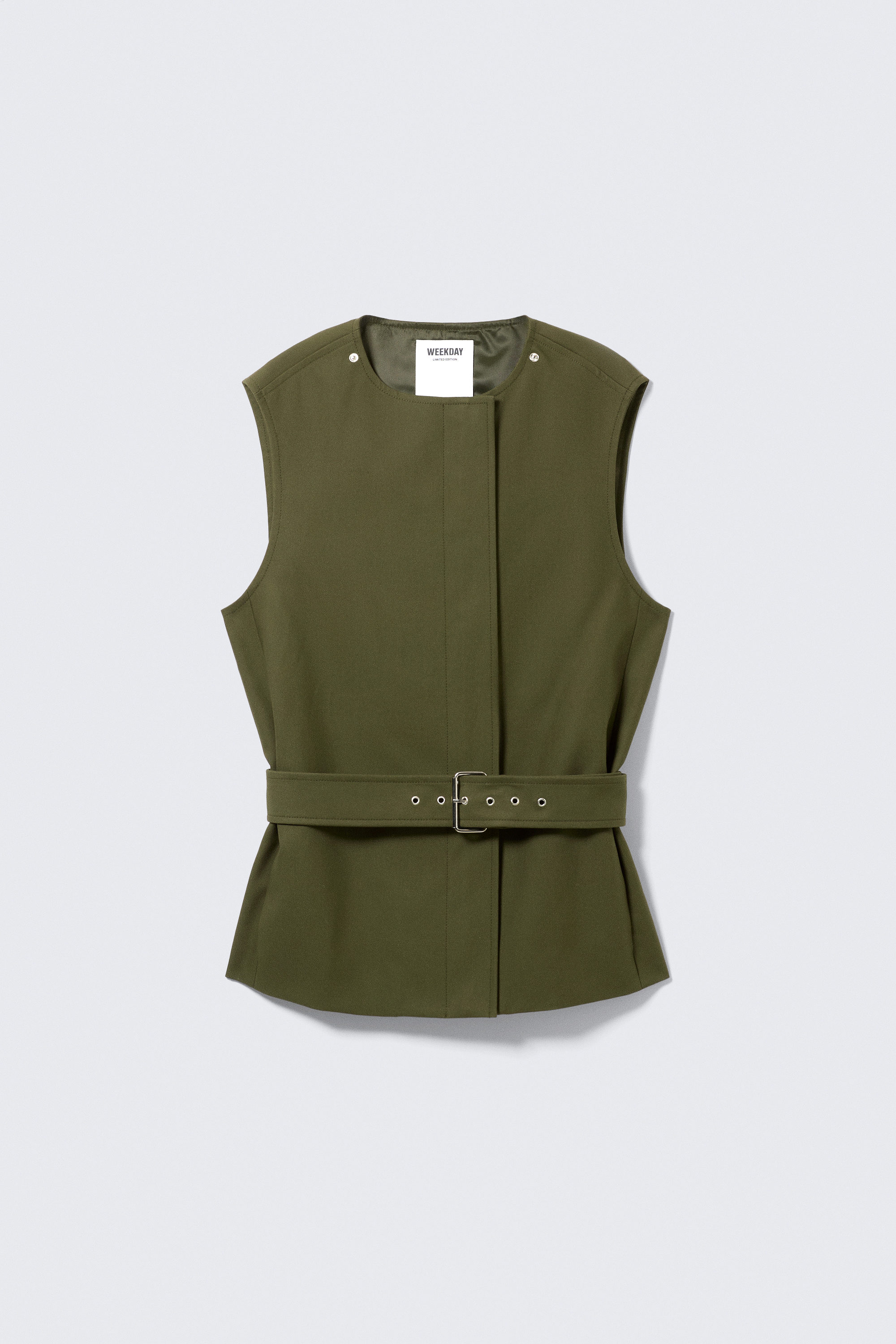 Khaki Green - Layered Technical Trench Coat - 6