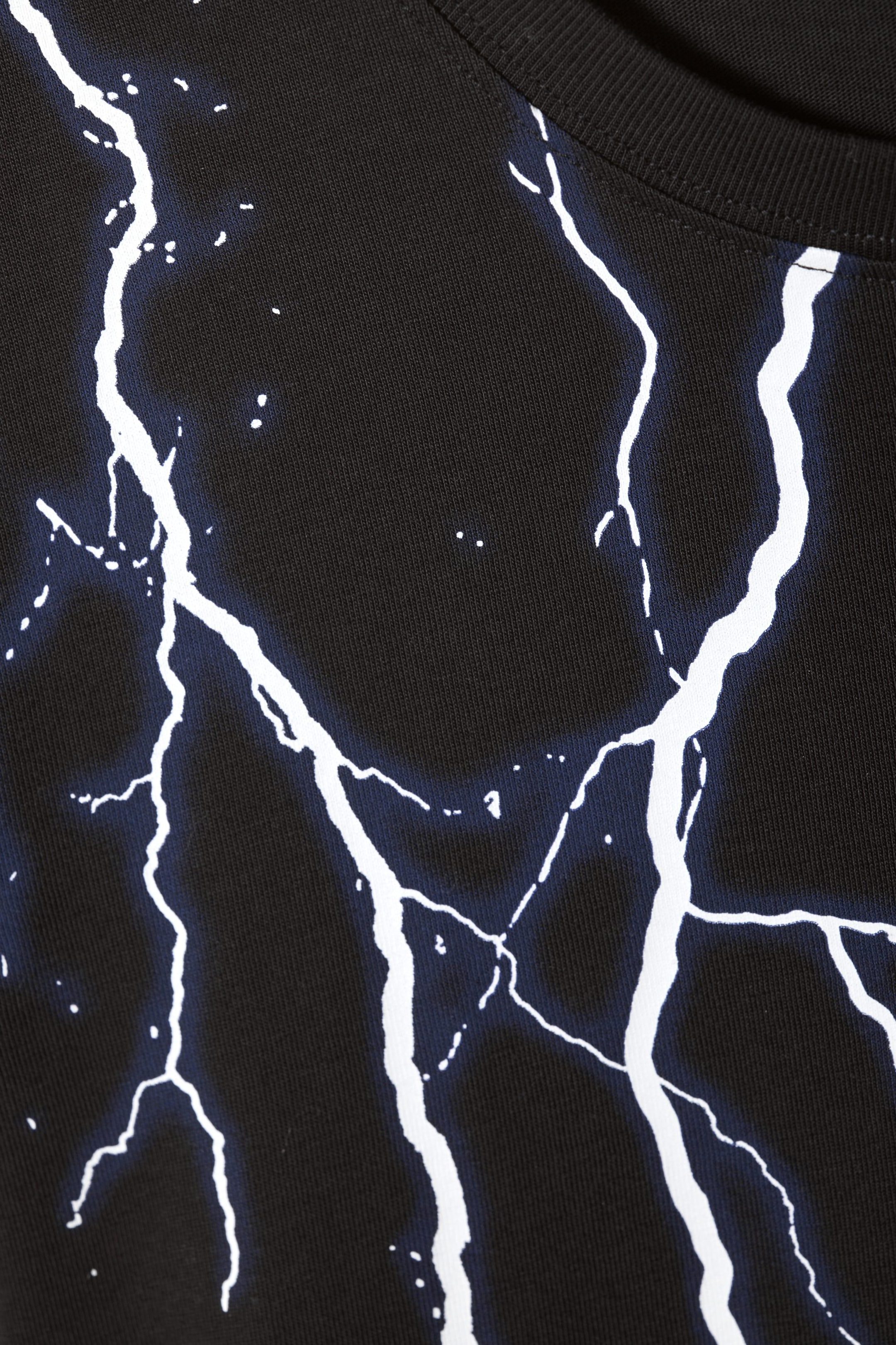Black Lightning - Relaxed Printed T-Shirt - 1
