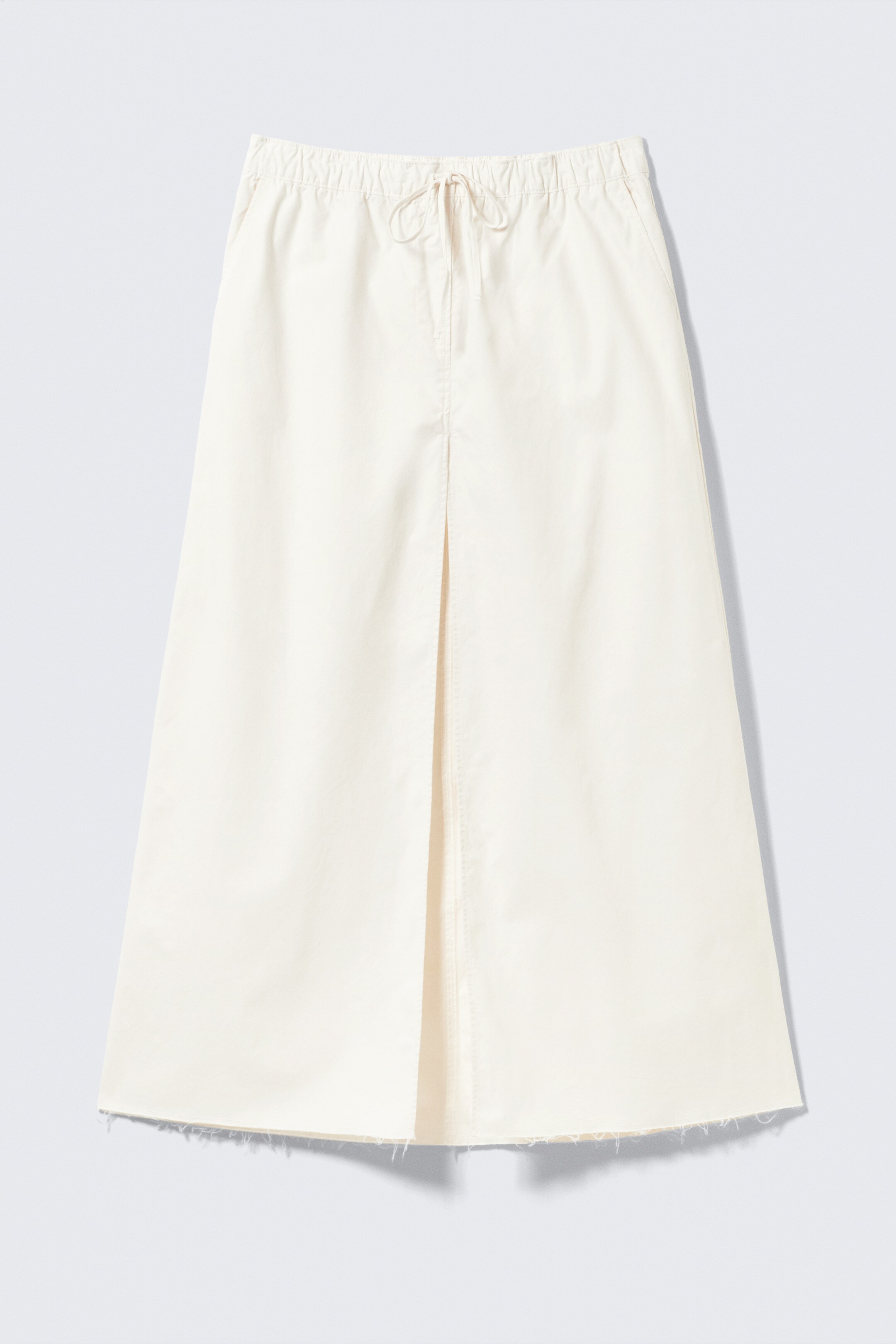 Größeres Bild ansehen: Maxirock aus Baumwoll-Canvas mit Kordelzug - Weiß - Ladies | H&M DE 5