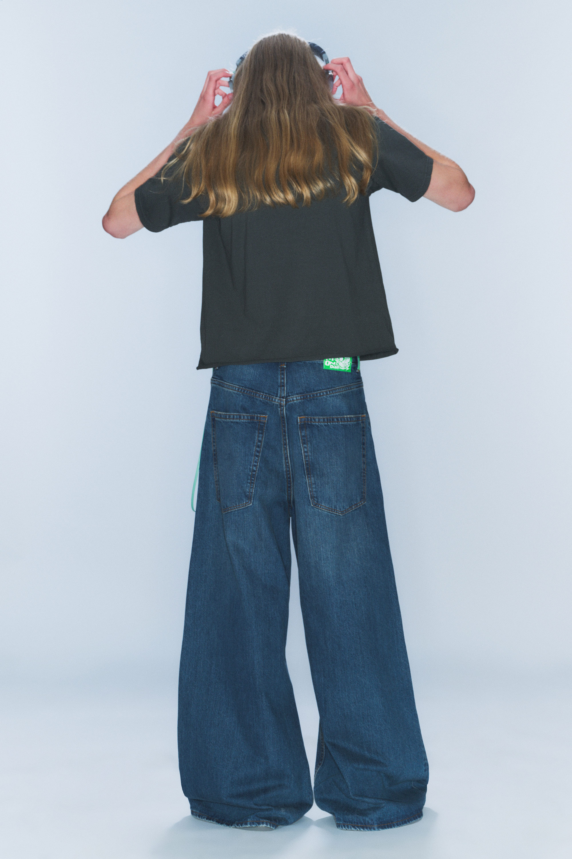 Tide Blue - Dark Blue - Rad Super jeans met normale taille en wijde pijpen - 2