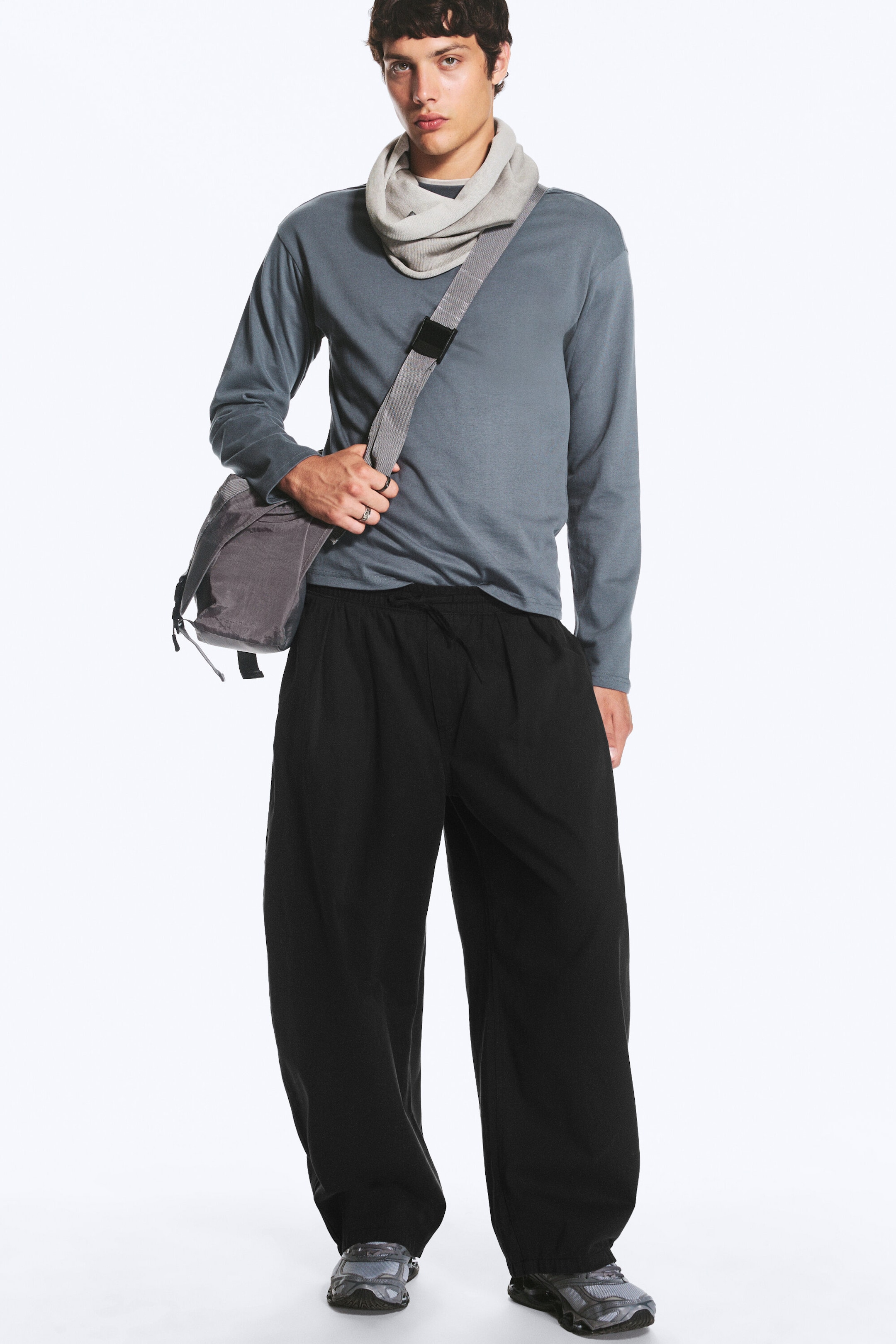 Noir - Pantalon à enfiler Barrel - 1