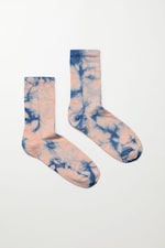 Peach & blue - Sport Tie-Dye Socks - 0