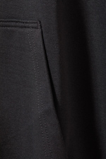 Schwarz - Oversized-Kapuzenjacke mit Reißverschluss - 1