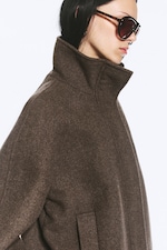 Dark Mole - Wool-blend funnel jacket - 4