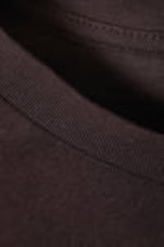 Dark Brown - Short-Sleeved Mini T-shirt Dress - 5