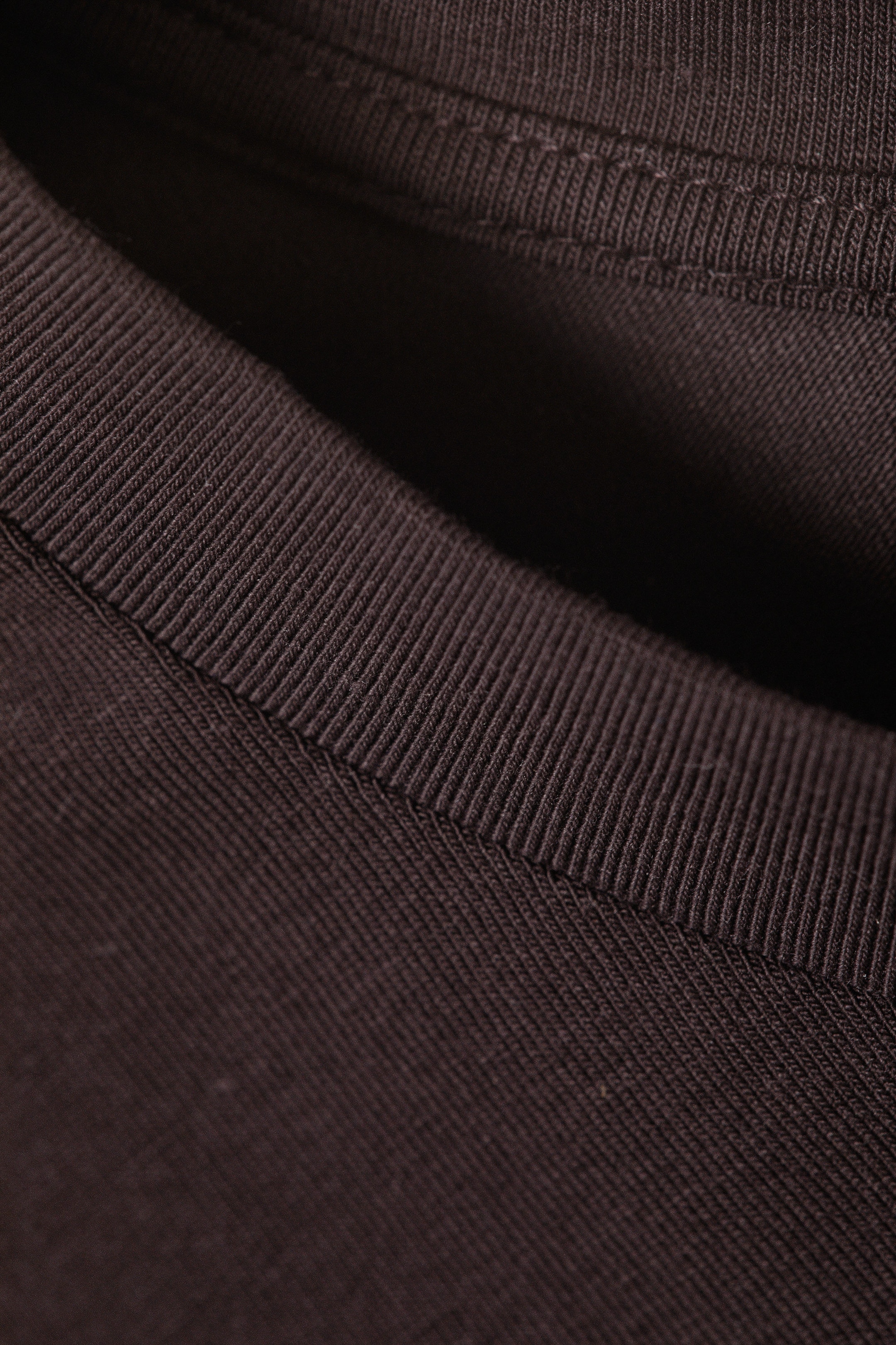 Dark Brown - Short-Sleeved Mini T-shirt Dress - 2