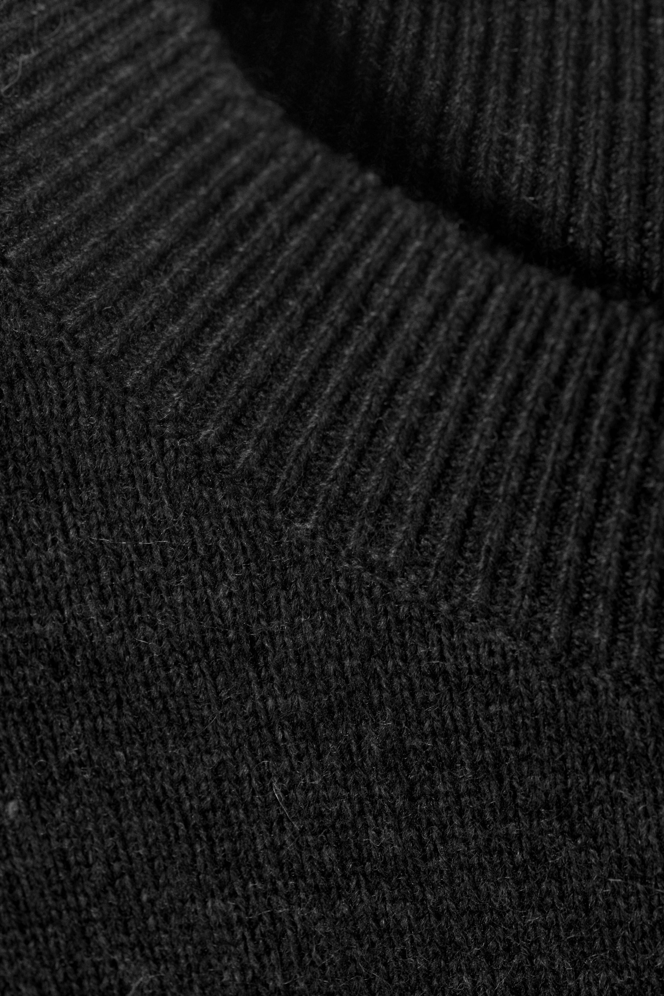 Noir - Pull à col rond en laine mélangée Regular Fit - 1