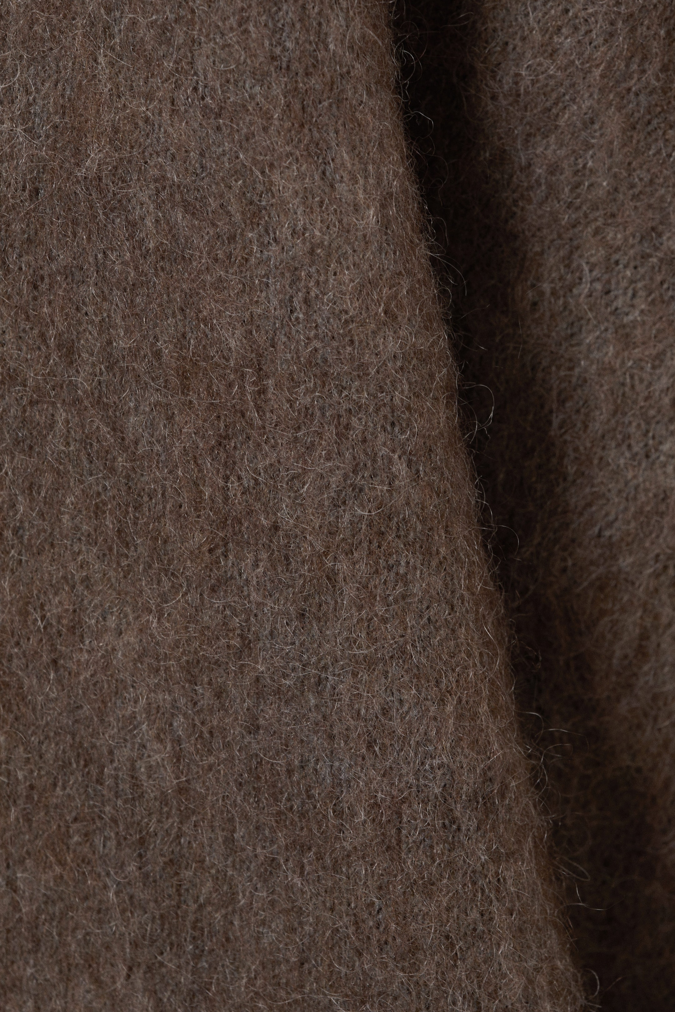 Brown - Oversized Knitted Mohair Blend Sweater - 7