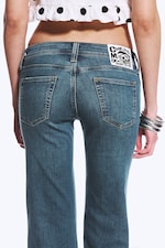 Blue Tide - Dark Blue - FLARE LOW RISE FLARED SKINNY JEANS - 7