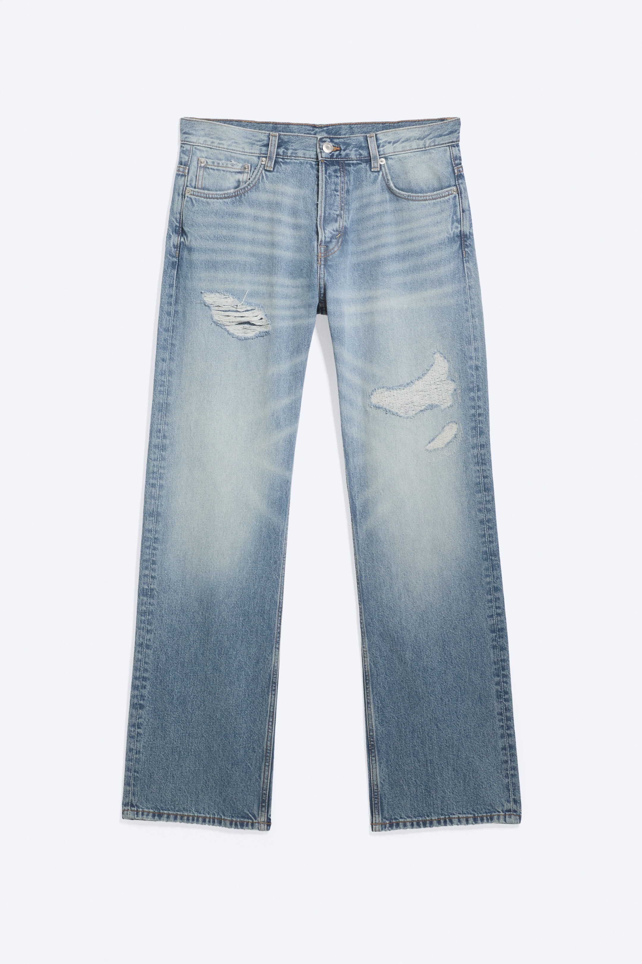 Blue Repair - Medium Blue - SPACE MID WAIST RELAXED STRAIGHT JEANS - 5