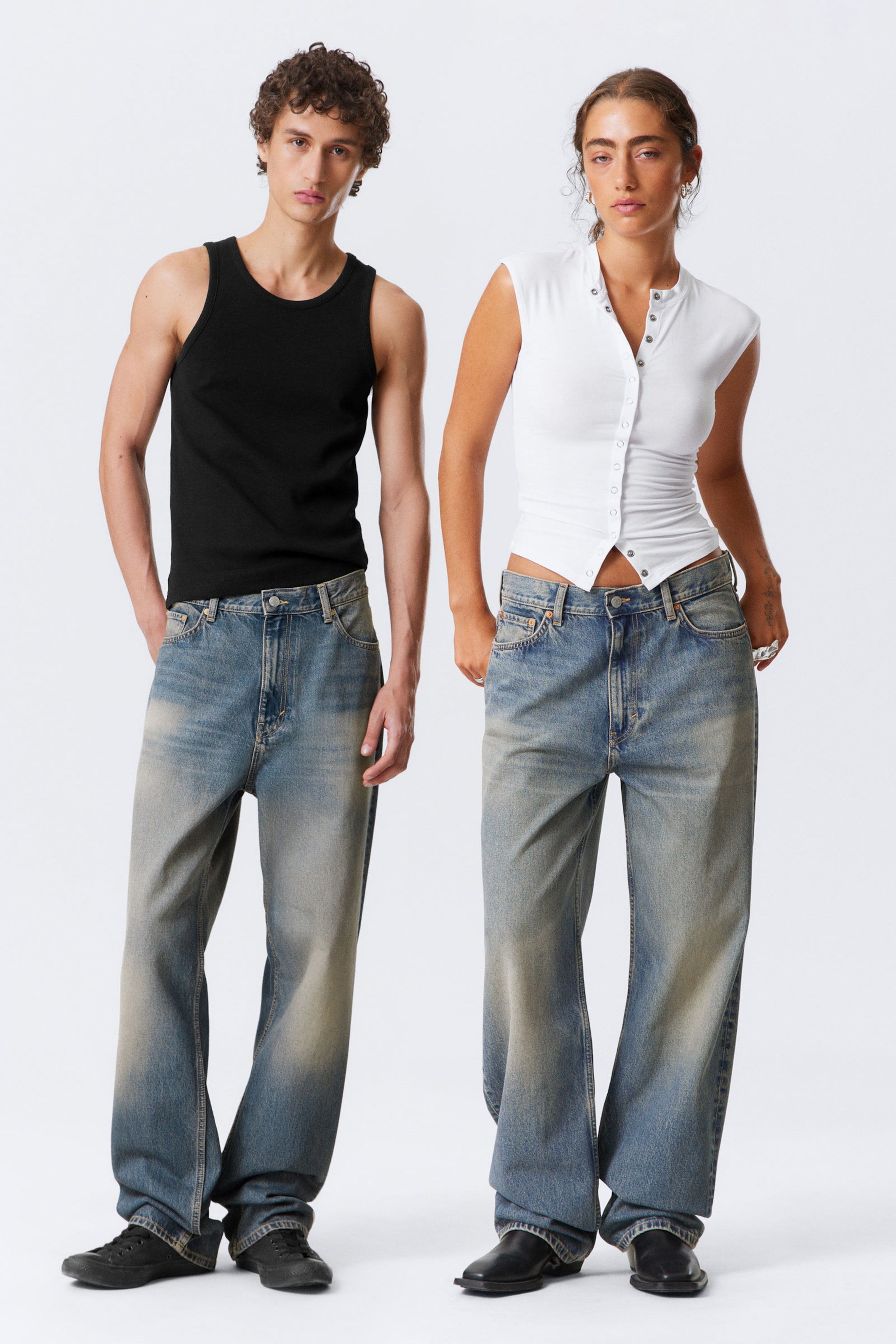 #79829D - Galaxy Loose Straight Leg Jeans - 1