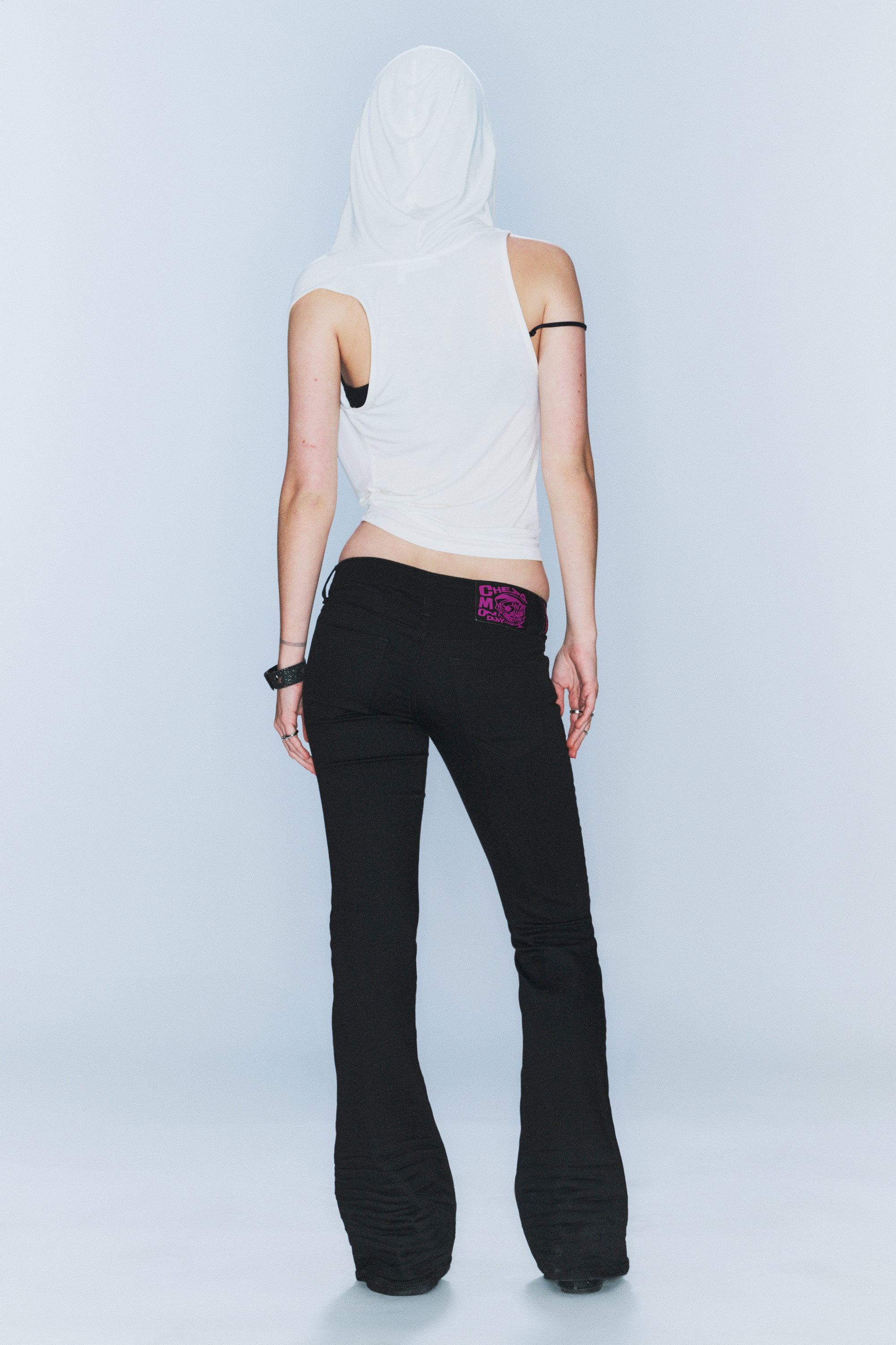 Waschung "Black Top" - Booty Bei – Low Waist Skinny Bootcut Jeans - 3