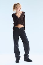 Extra Blue Rinse - Anti Unisex Low Waist Regular Straight Jeans - 1