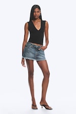 Radio Blue - Medium blue - Denim Mini Skirt - 0