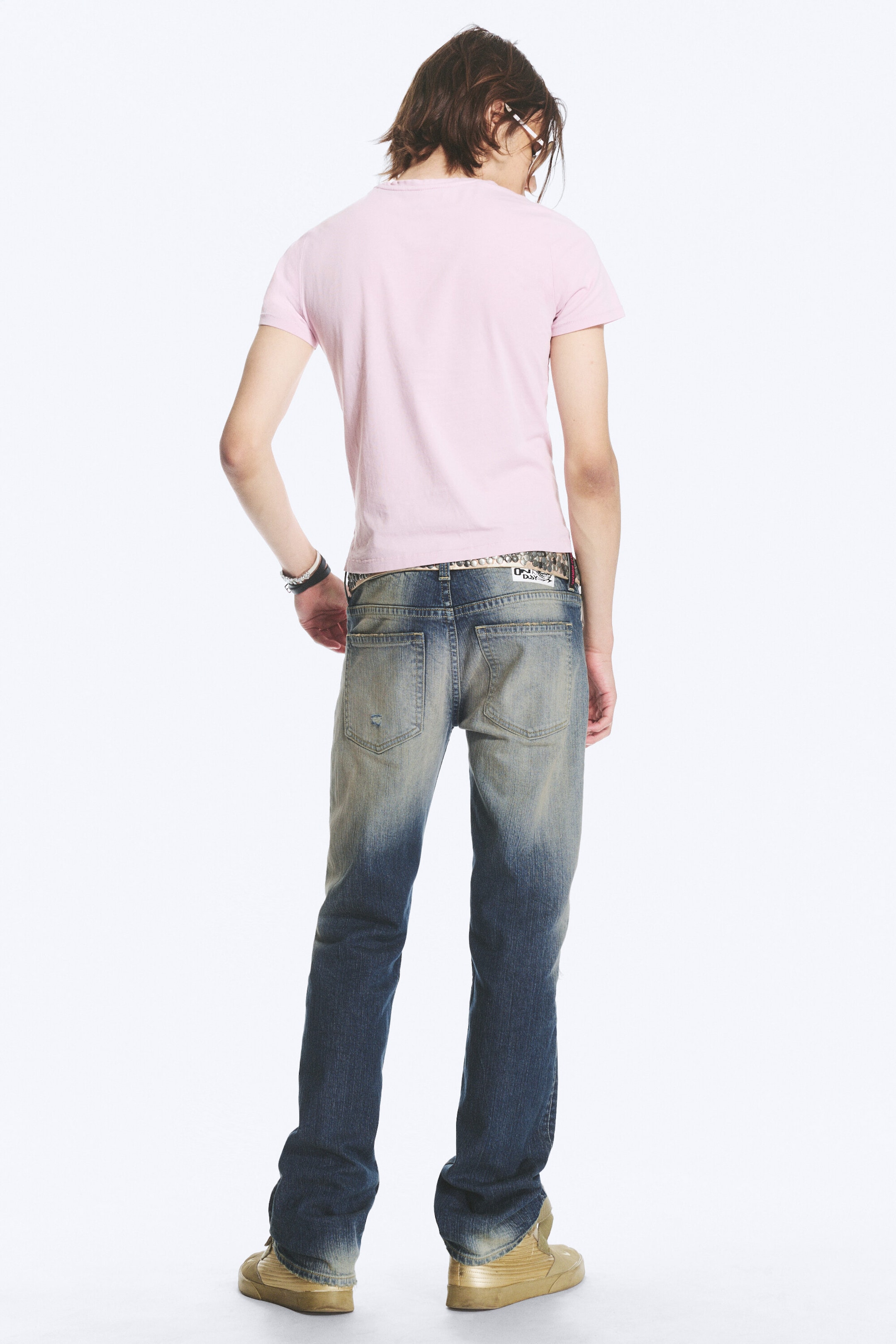 Sunset Blue – mørkeblå - Struggle bootcut-jeans med lavt liv og smal passform - 4