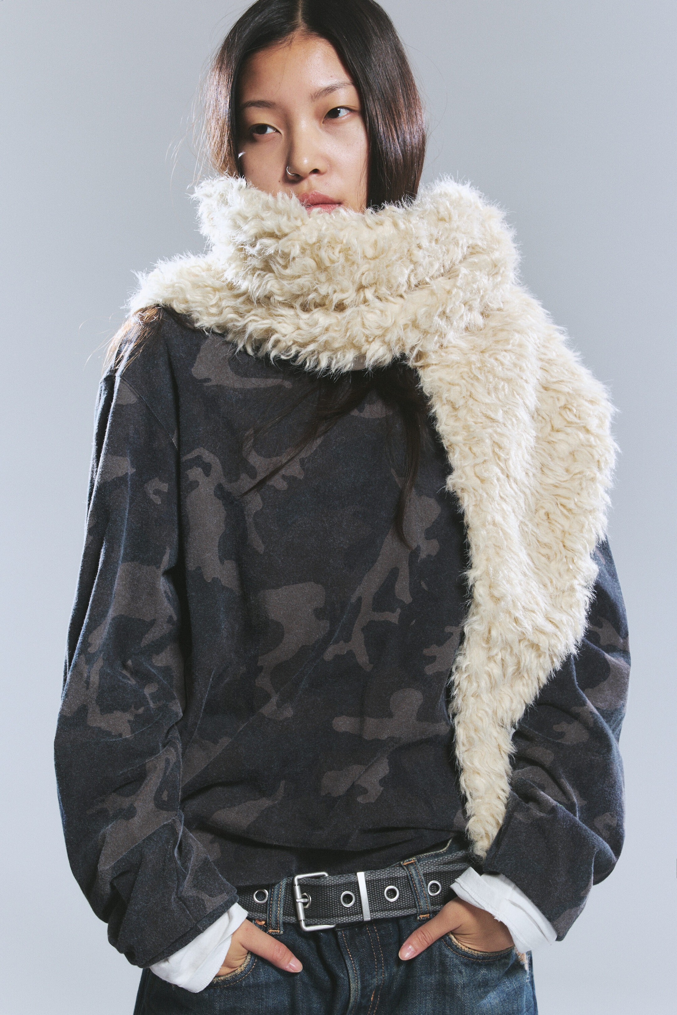 Dimvit - Pile triangel-scarf - 1