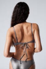 Mörk Glitter Silver - Glittrig bikinitopp - 2