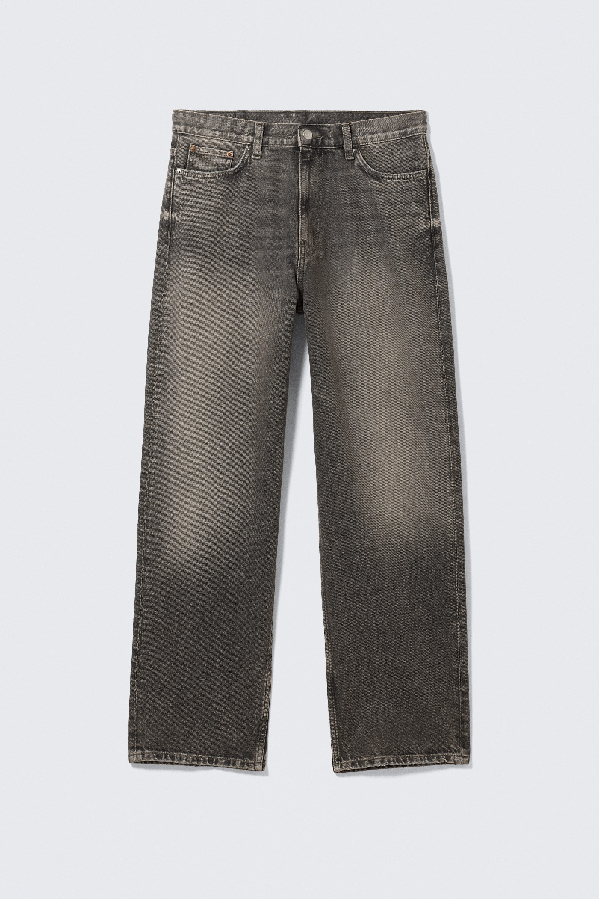 Redondo Black - Black - Galaxy Mid Rise Loose Straight Leg Jeans - 10