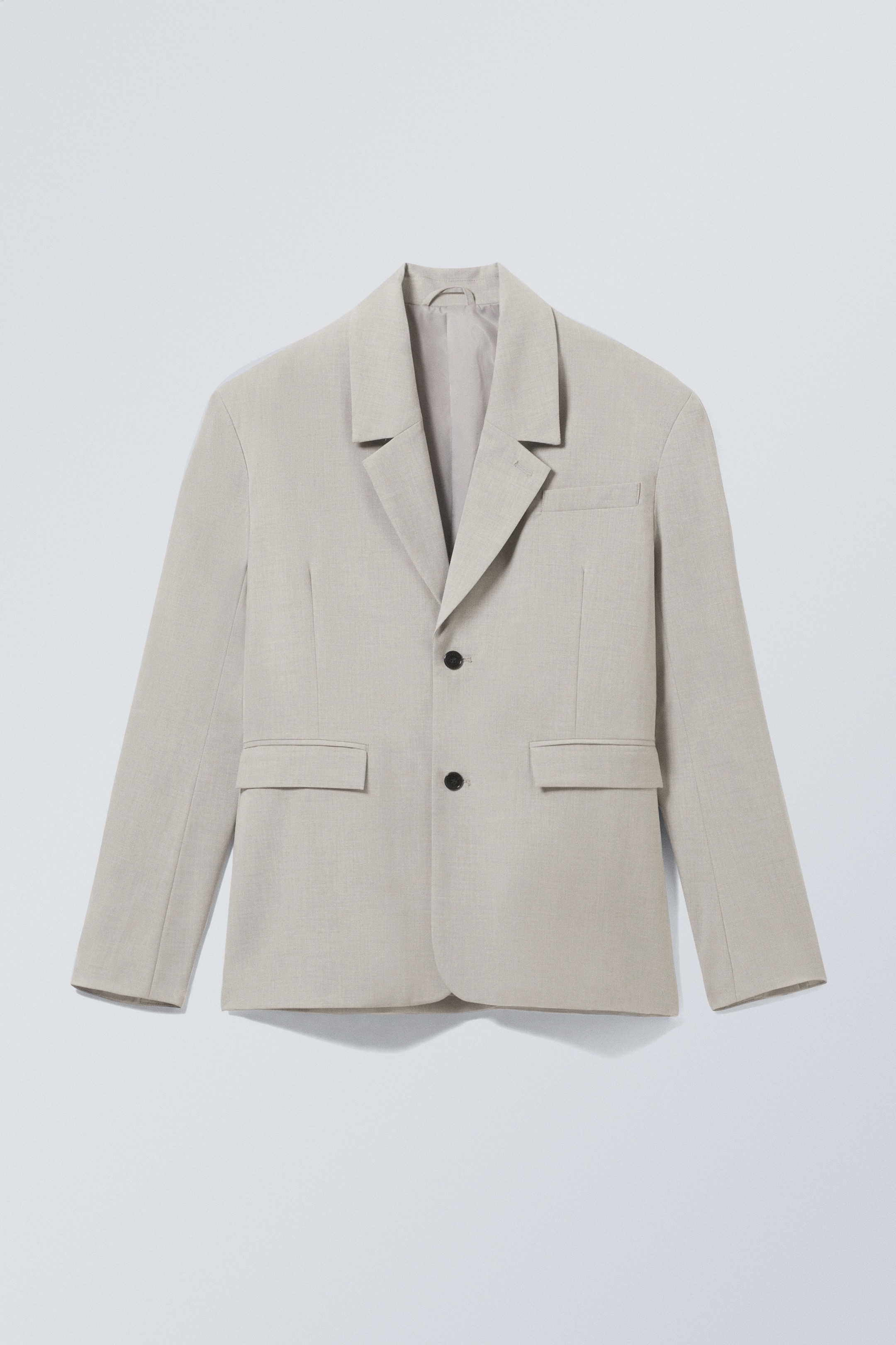 Grotere afbeelding bekijken: Oversized blazer met enkele rij knopen - Zacht lichtbeige - HEREN | H&M NL 1