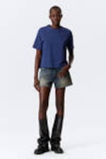 Donkerblauw - Perfect boxy T-shirt - 1