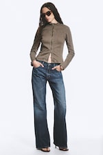 Dusty Grey - GENEVIEVE SCHMALE STRUKTURIERTE BAUMWOLL-ZIP-JACKE - 2