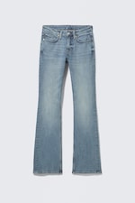 Kimberley Blue - Mittelblau - Tension Mid Rise Slim Bootcut Leg Jeans - 7