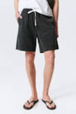 Schwarz - Entspannte Cord-Shorts mit Kordelzug - 1