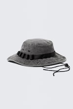 Washed Dark Grey - Utility Bucket Hat - 0
