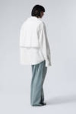 White - Double-Layered Oversized Shirt - 3