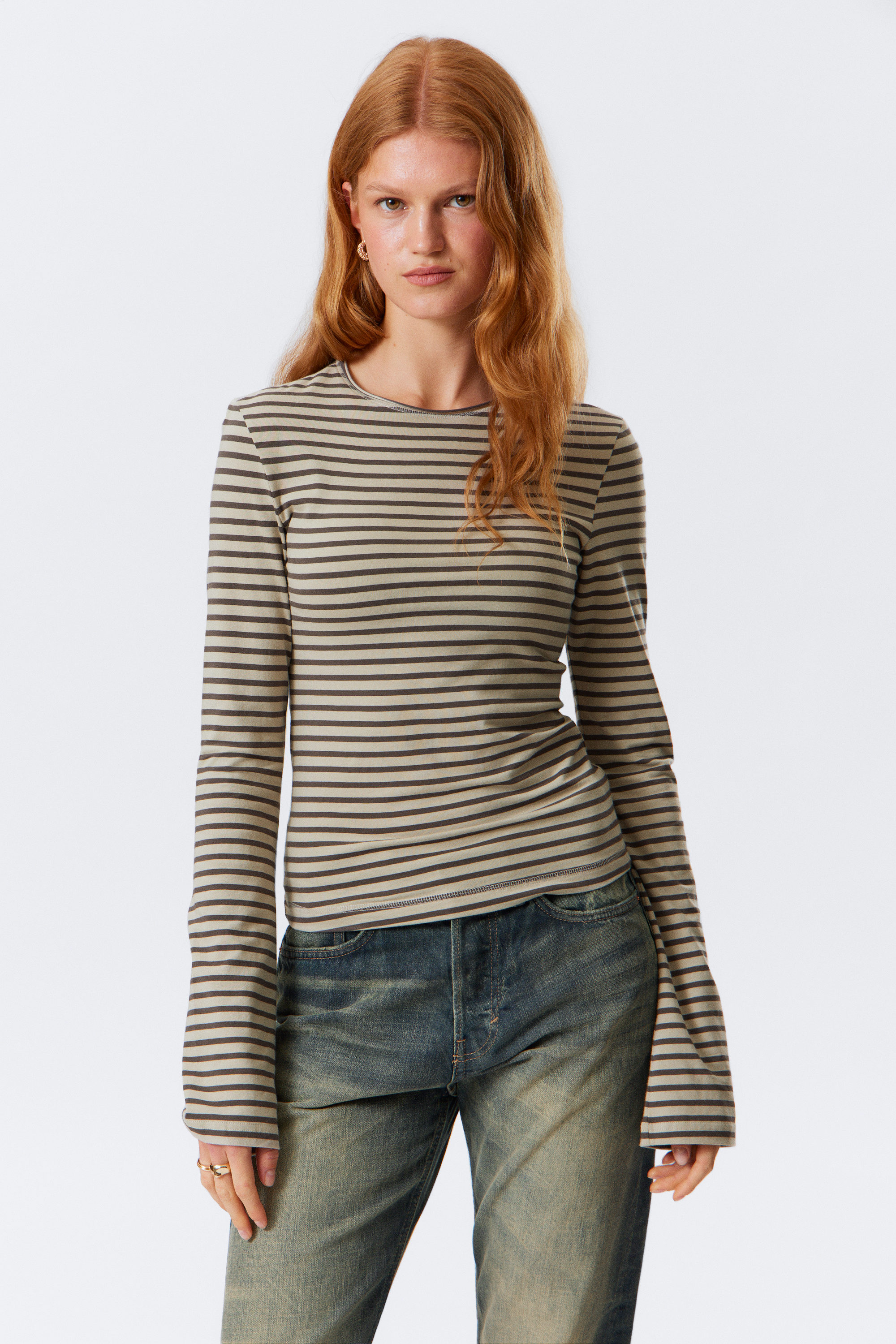 Striped Mole - Long Sleeve Cotton Top - 1