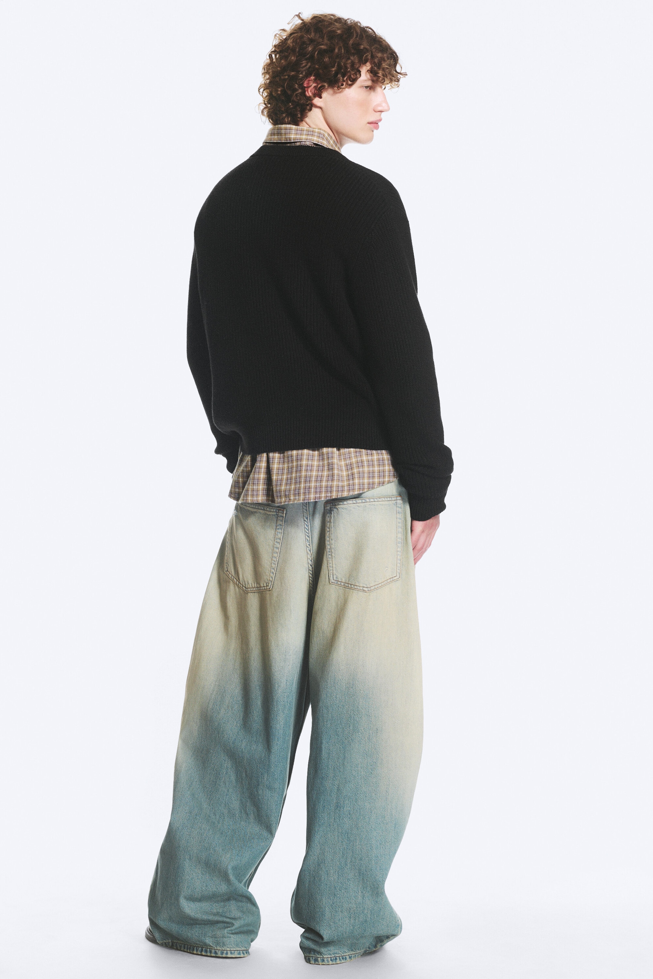 Schwarz - Blitz - Grafischer Strickpullover - 4