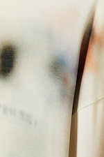 Dusty White - Graphic Oversized Long Sleeve T-shirt - 1