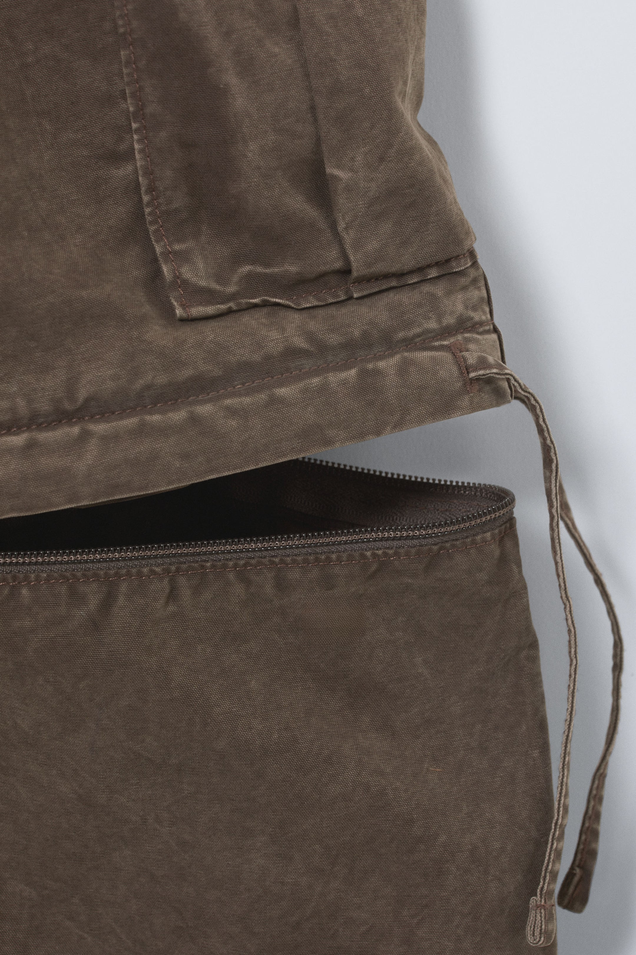 Washed Mole - Relaxed Convertible Cargo Trousers - 1
