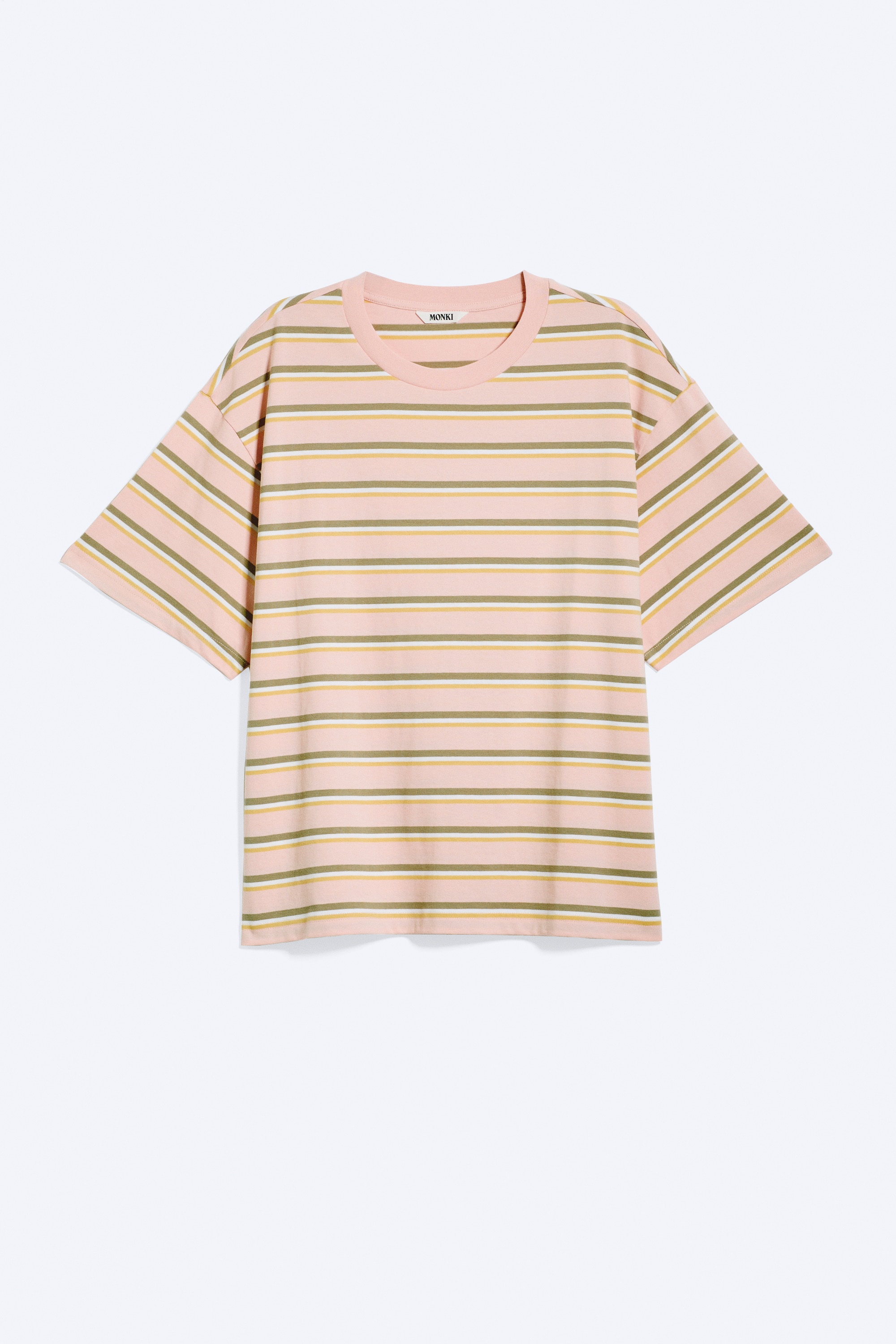 T-shirt in cotone - Rosa/Khaki A Righe/Beige chiaro - righe lilla/Righe blu e bianche/Righe bianche e nere/Bianco/Marrone/Pesca a righe/Striped Pink
