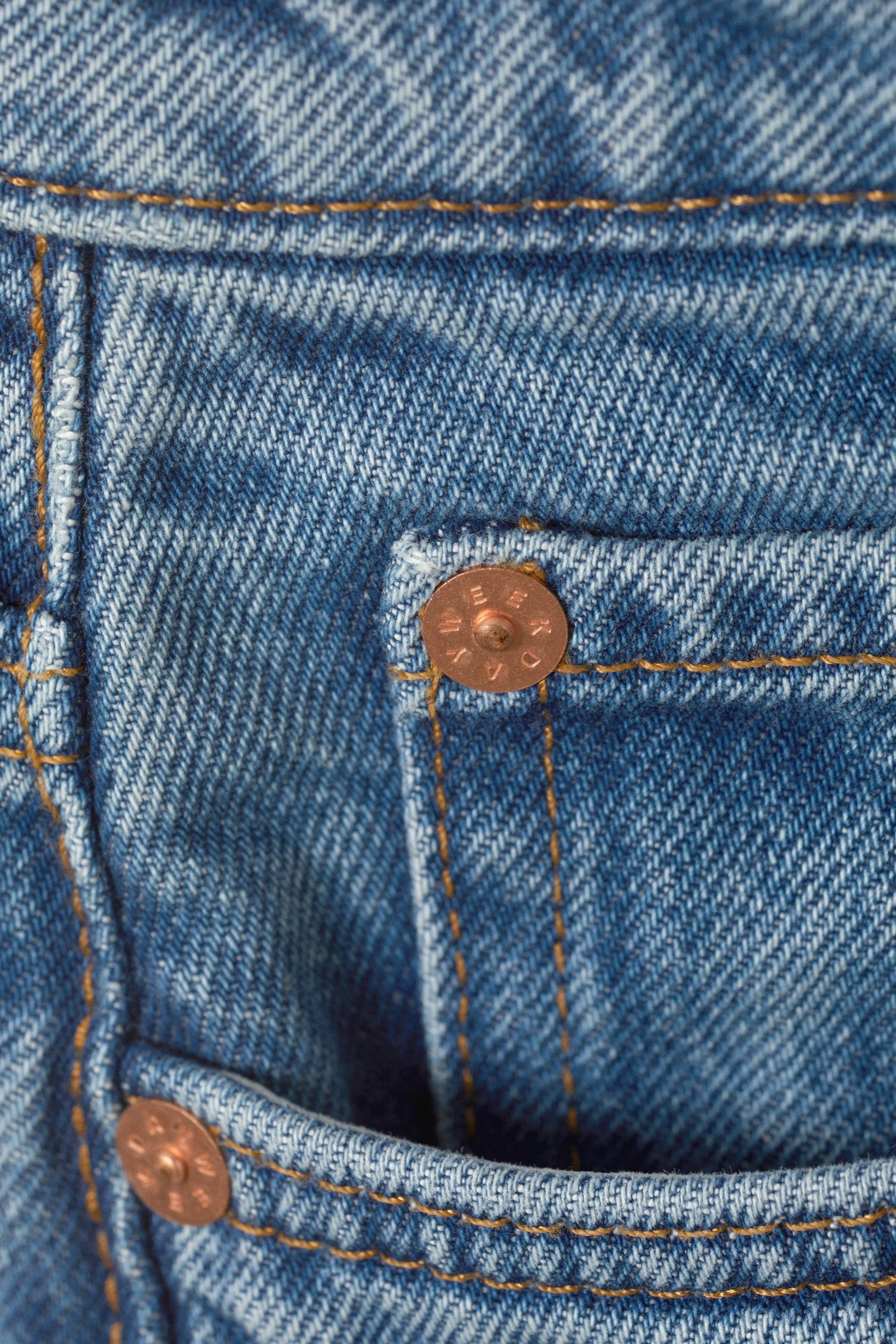 90s Blue - Medium Blue - Rowe Super High Waisted Regular Straight Leg Jeans - 6