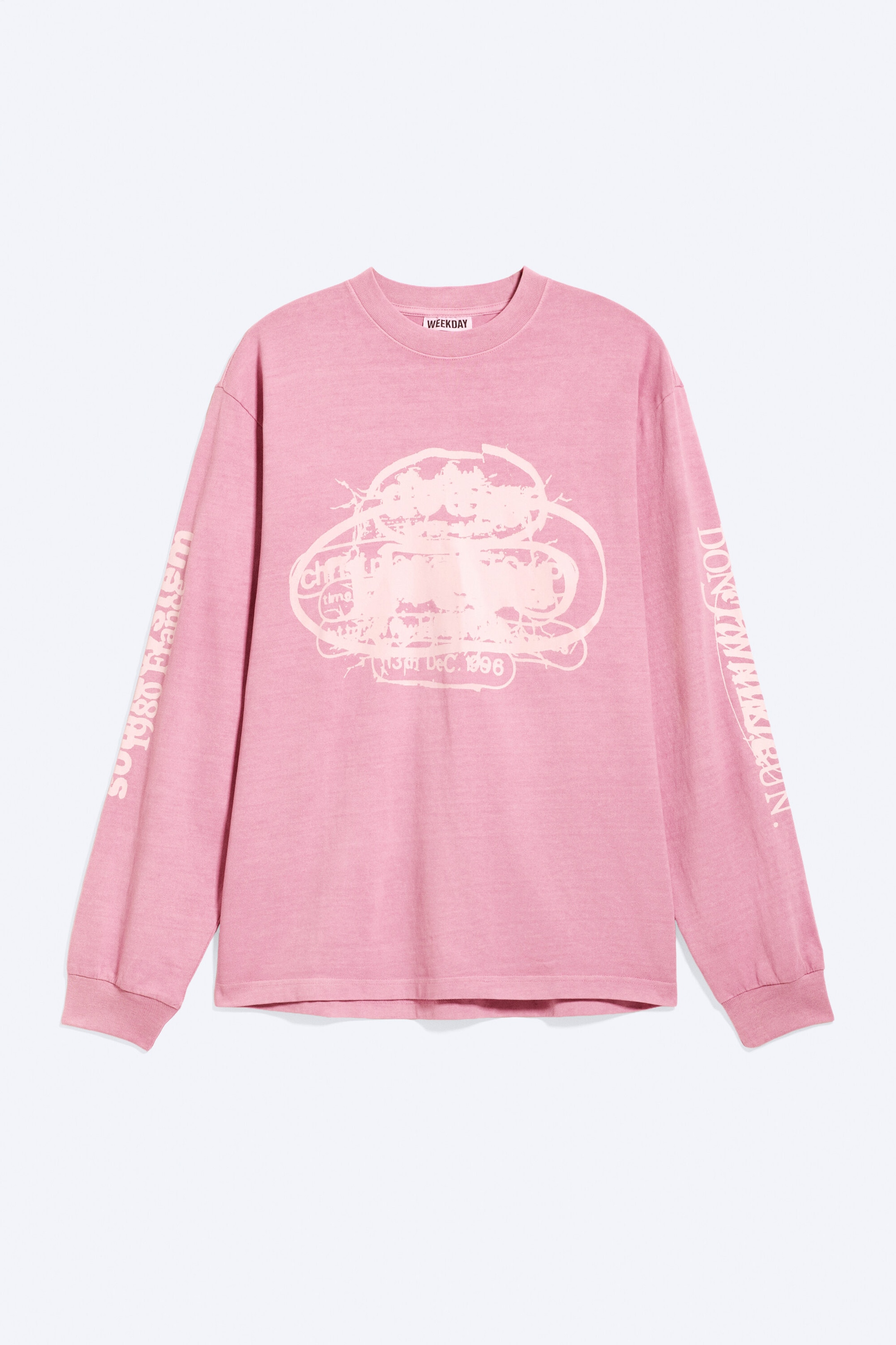 Pink - Logos - Lässiges Longsleeve mit Grafikdruck - 4