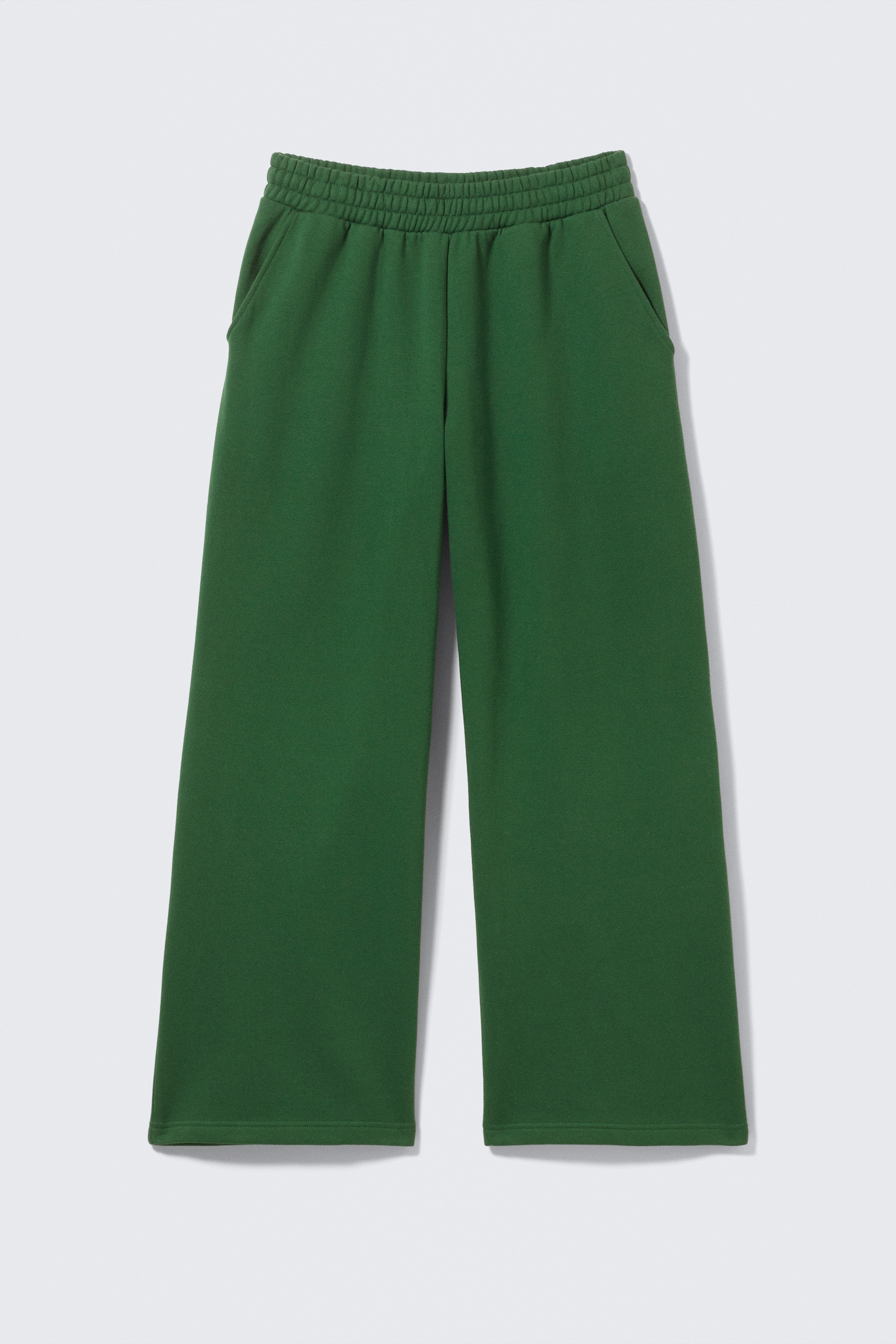 Lange, schwere Sweatpants in lockerer Passform - Dunkelgrün/Dunkelbraun/Grau/Schwarz/Graumeliert/Marineblau