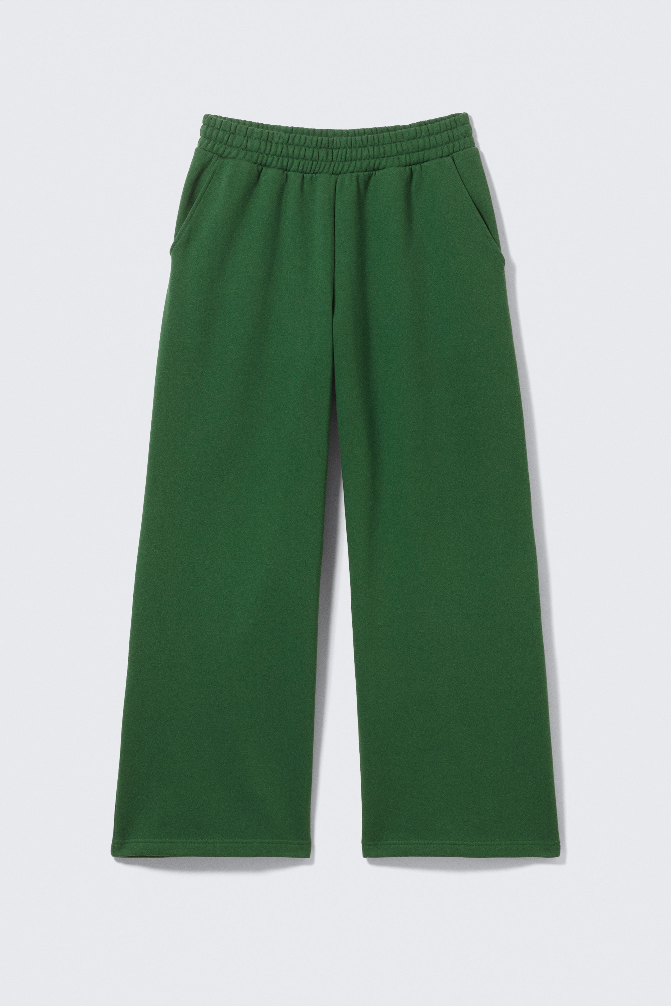 Donkergroen - Ruimvallende zware sweatpant - 1