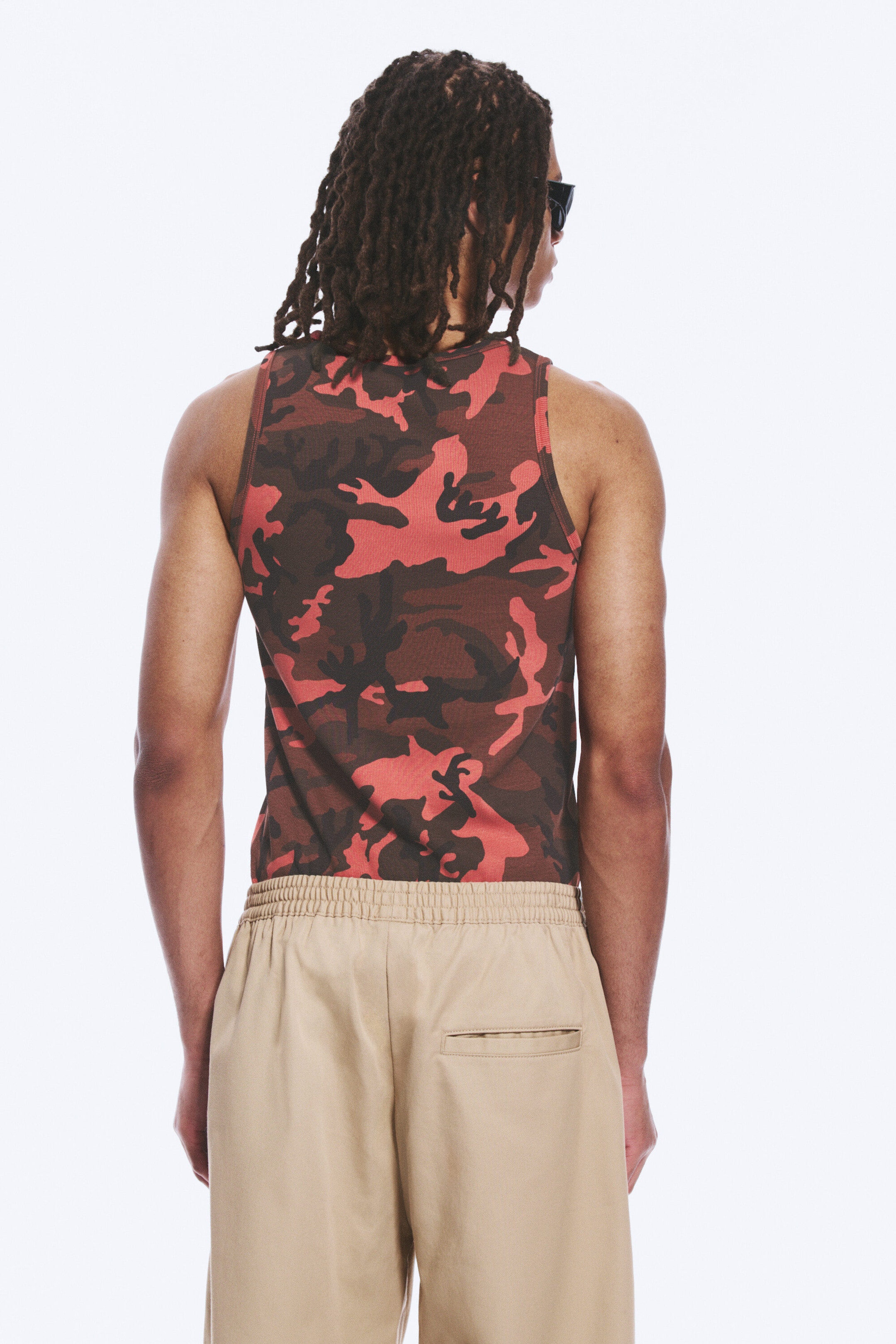 Camouflage Rouge - Débardeur côtelé graphique - 3