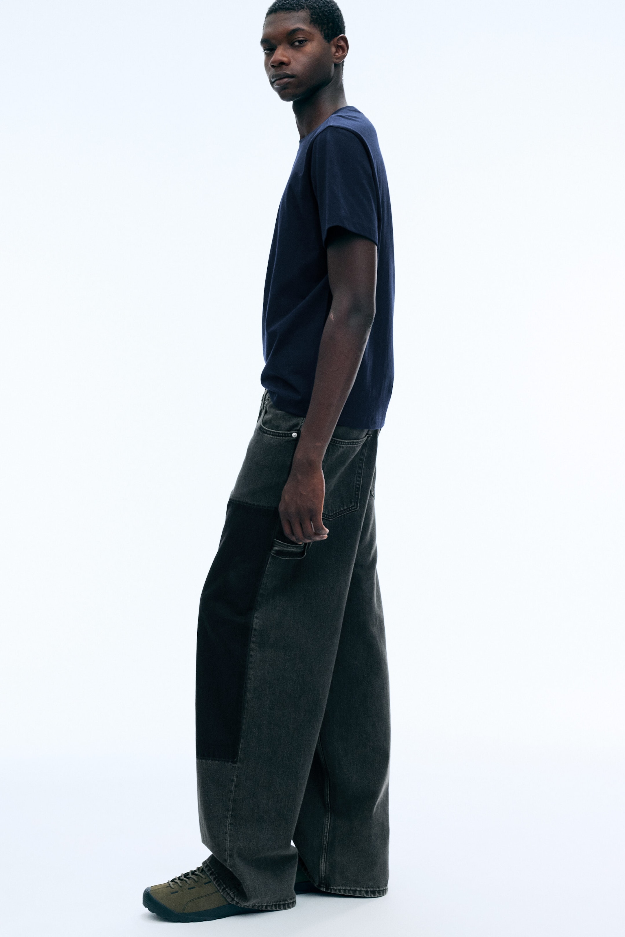 Eulogy Black - Black - Astro Loose Baggy Carpenter Jeans - 2