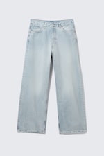 Dream Blue - Light Blue - Astro Mid Rise Loose Baggy Leg Unisex Jeans - 6