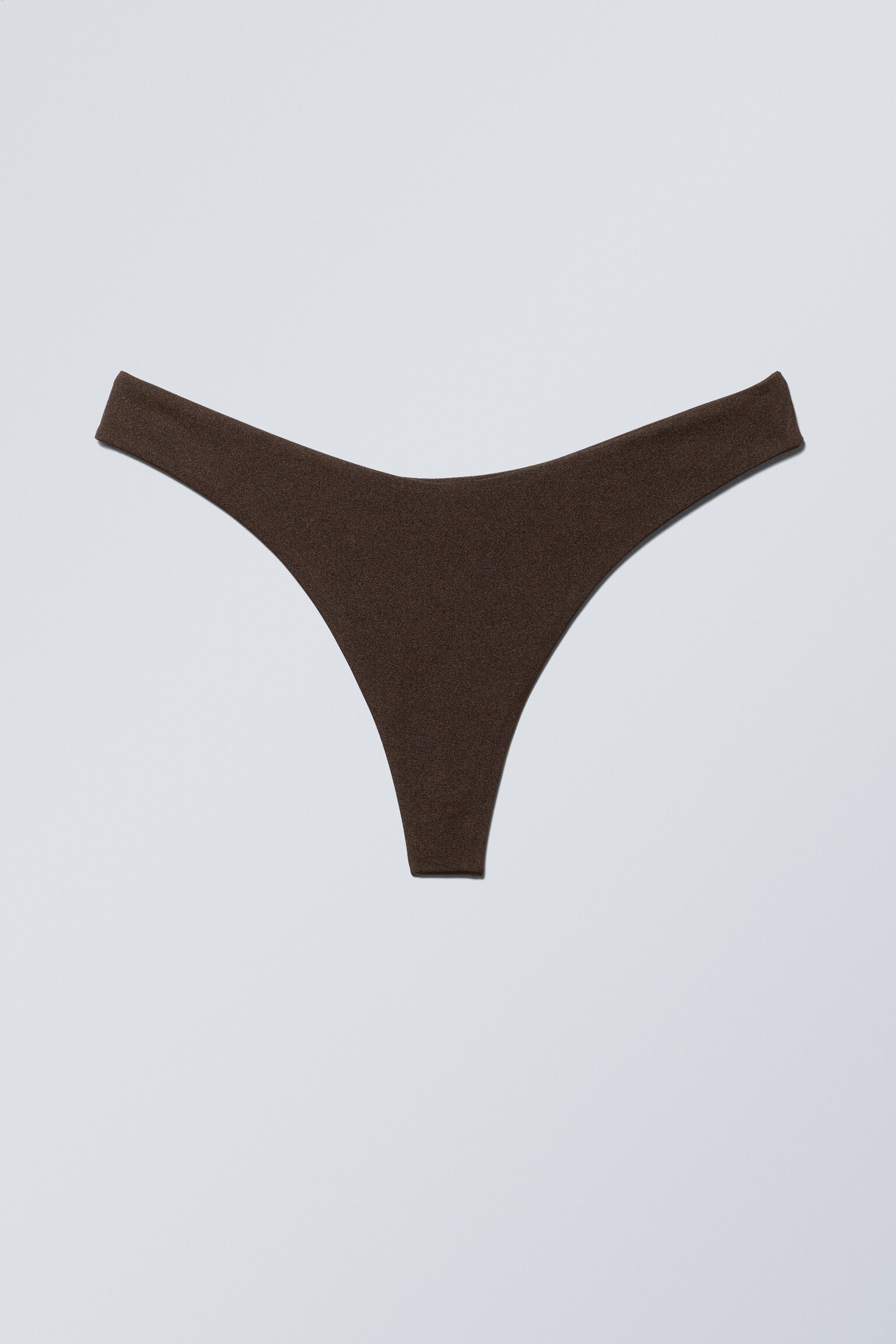V-förmiges Tanga-Bikinihöschen - Dunkelbraun