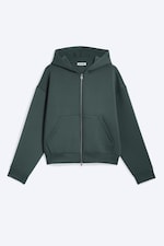 Dunkelgrün - Scuba-Kapuzenpullover mit Reißverschluss Simon - 2