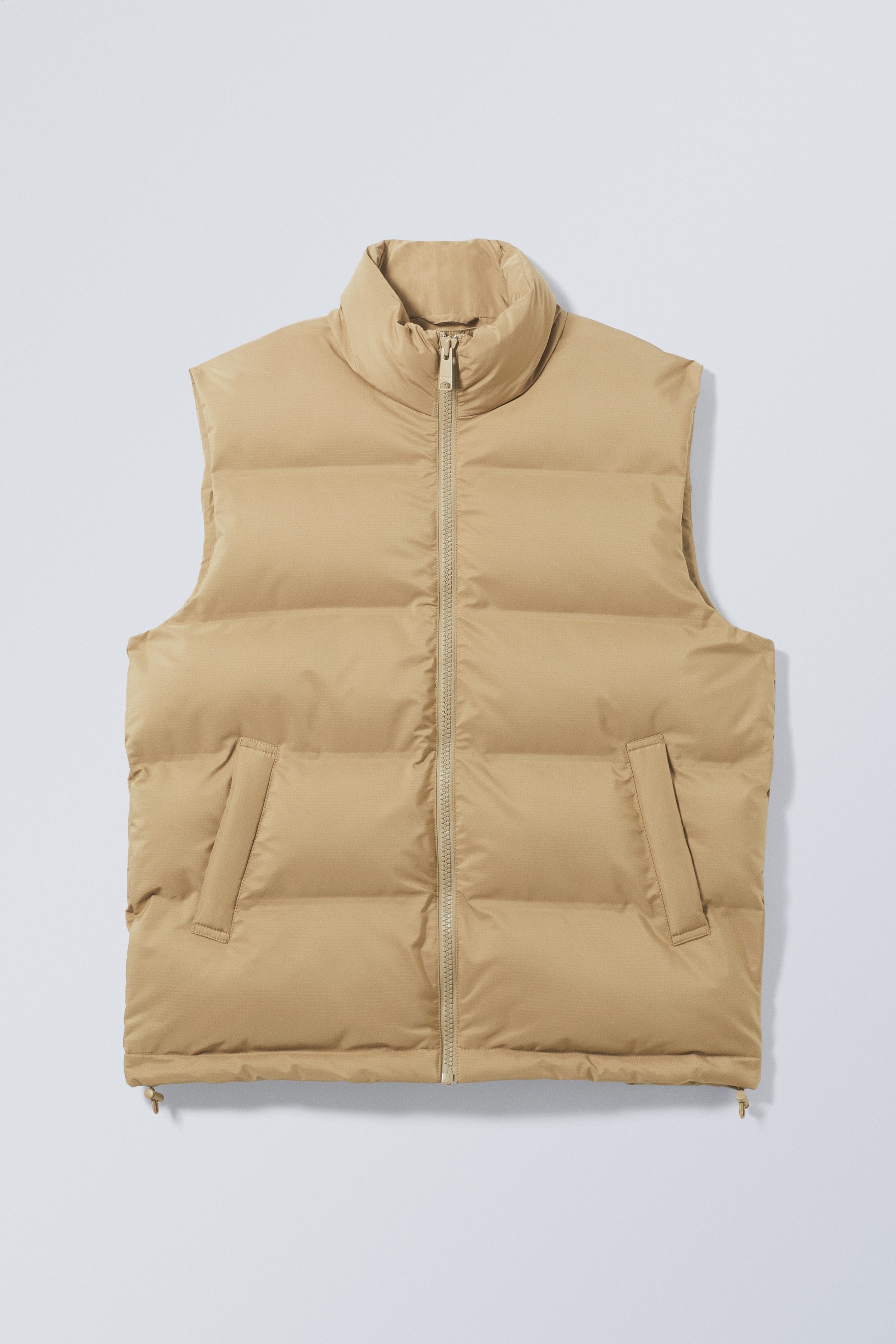 Beige - Kip Puffer Vest - 0