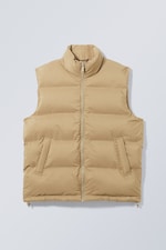 Beige - Kip Puffer Vest - 0