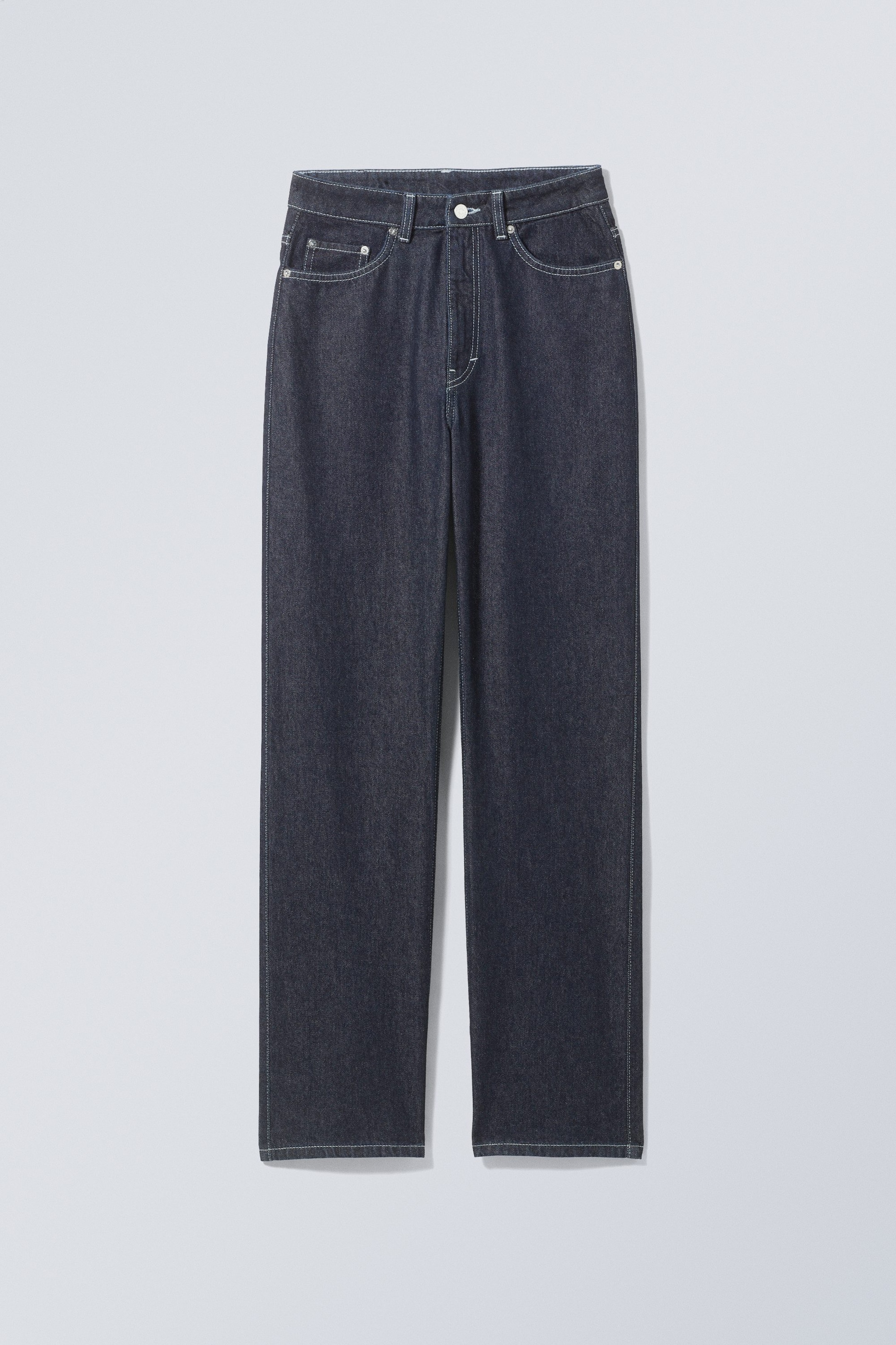 Rinse blue love - Jean droit standard taille très haute Rowe - 1
