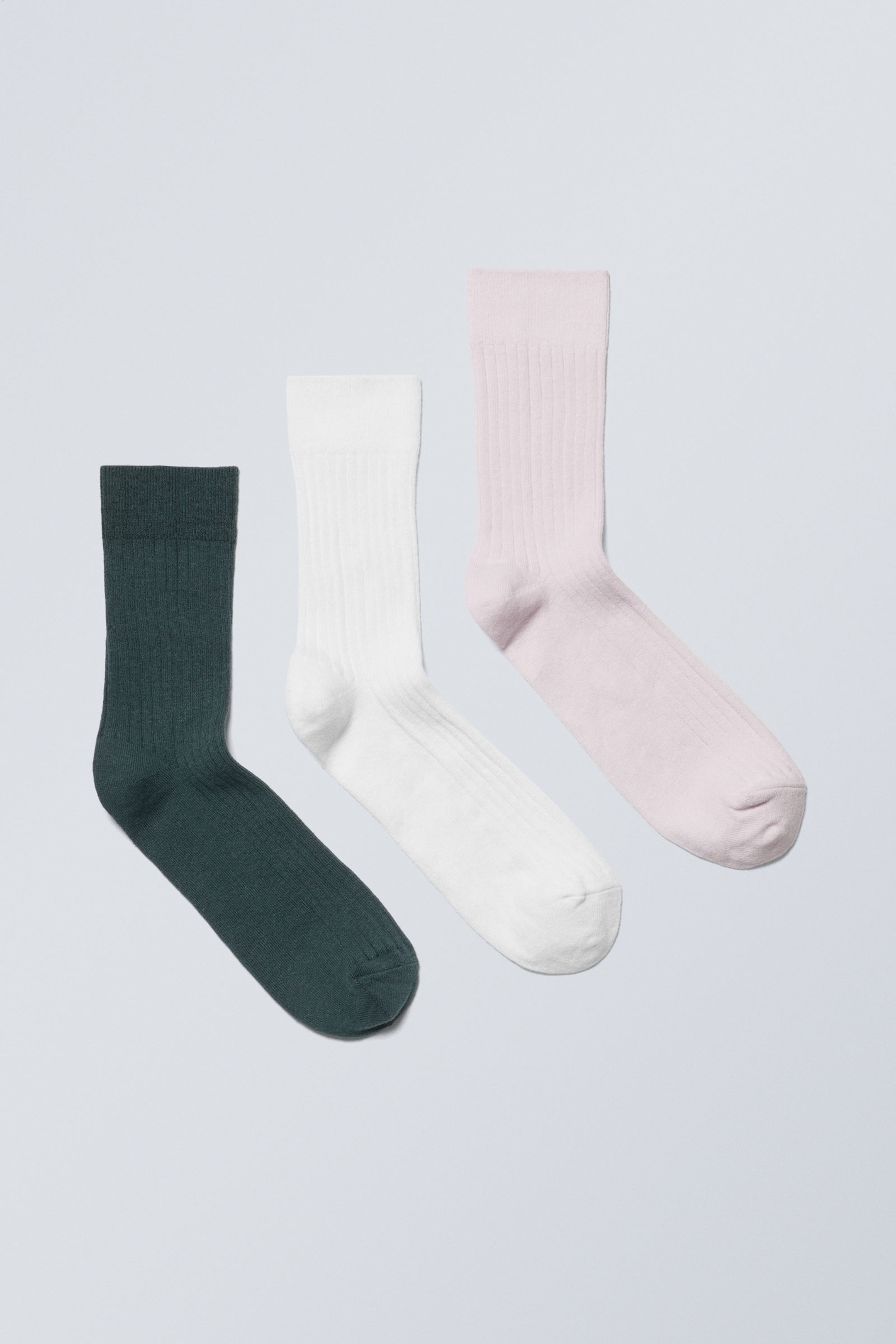 Blue White Pink - 3-pack Selma Socks - 0