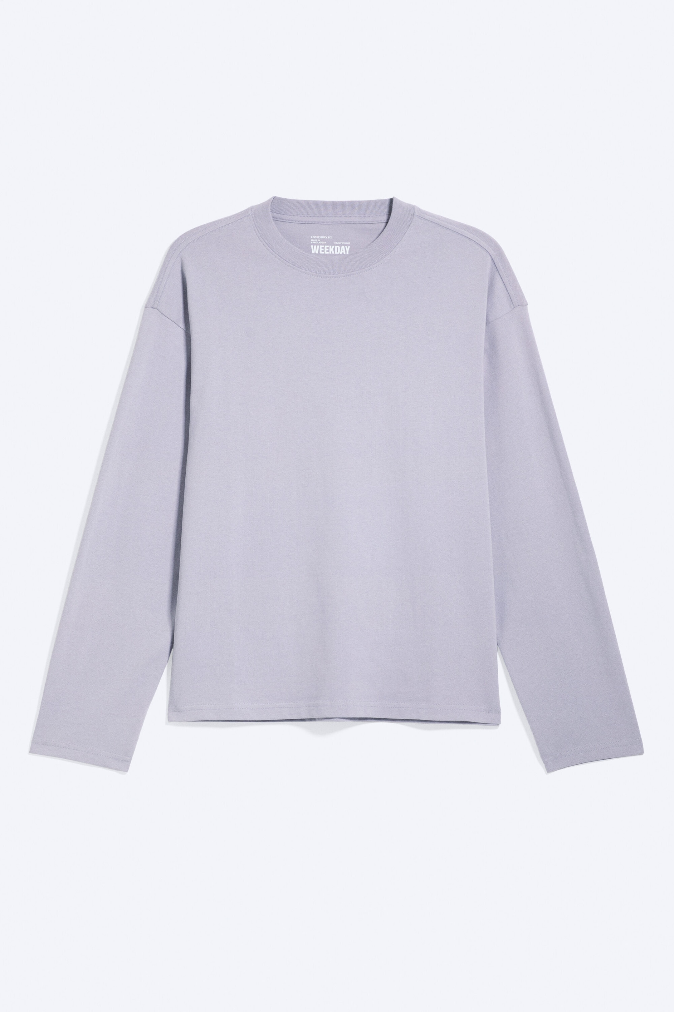 Gedecktes Lila - Boxy Longsleeve mit lockerer Passform - 3