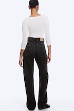 Echo Black - Noir - Jean droit standard taille très haute Rowe - 4