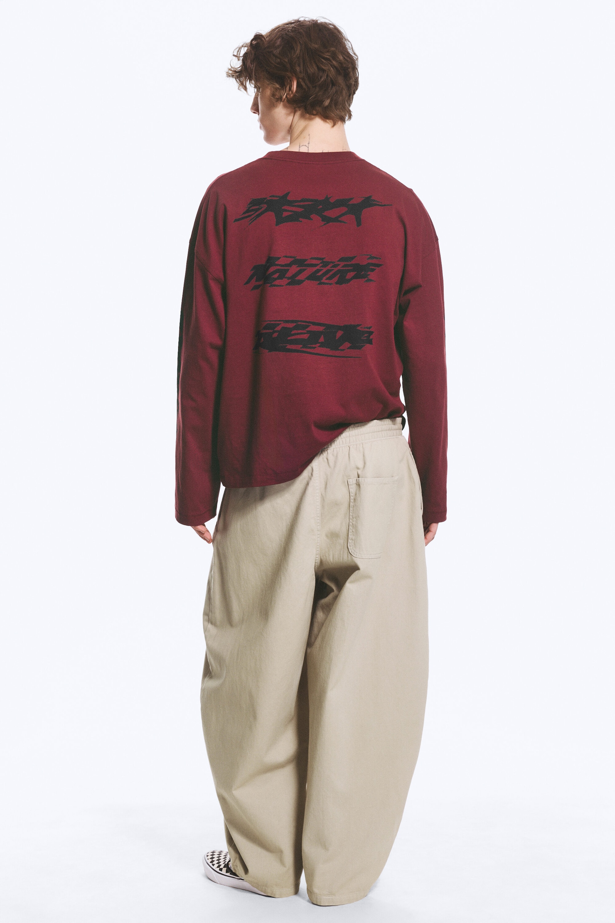 Dusty Beige - Barrel Pull-on Trousers - 3